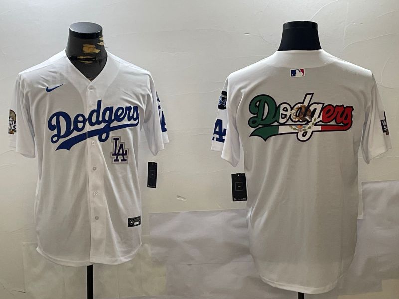 Men Los Angeles Dodgers Blank White Game 2024 Nike MLB Jersey style 11203->women mlb jersey->Women Jersey